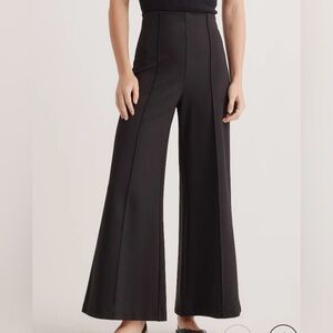 Black Wide-Leg Quince Pants